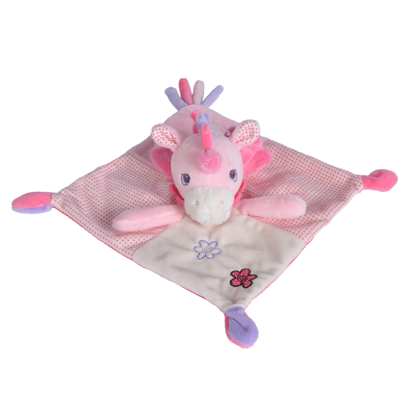  plat licorne rose fleur 25 cm 